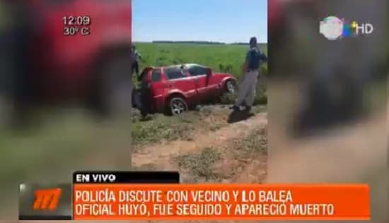 Policía balea a su vecino y luego es hallado sin vida