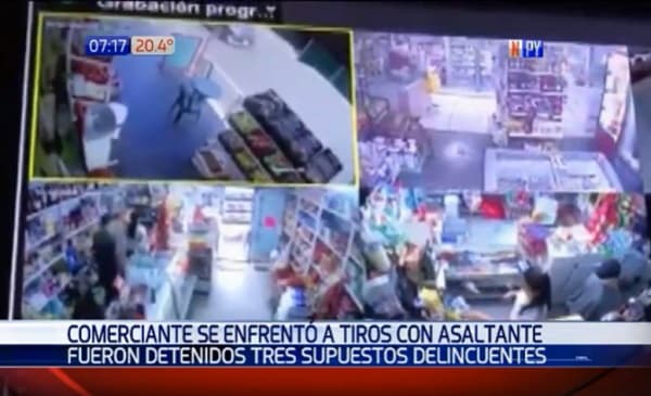 Comerciante repele a tiros a delincuentes
