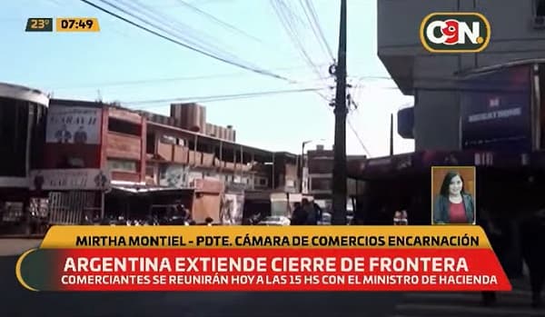 Argentina extiende cierre de frontera y comerciantes buscan alternativas