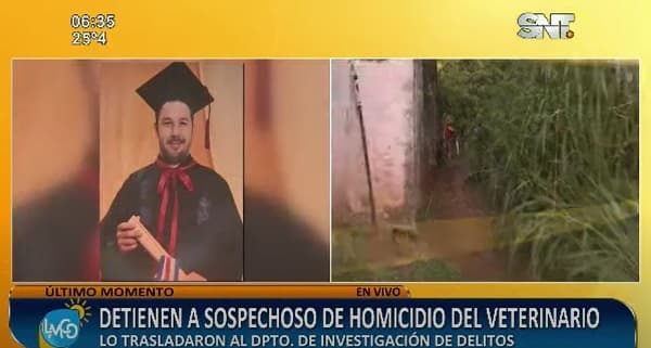 Detienen a sospechoso del asesinato de veterinario