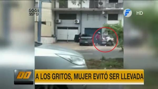 Mujer evita ser raptada a los gritos a plena luz del día