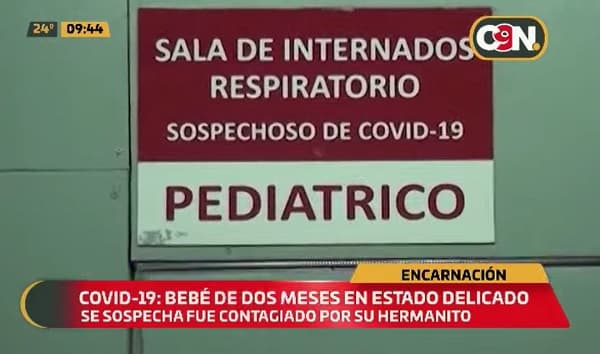 Bebé de dos meses se encuentra en delicado estado con cuadro de Covid-19
