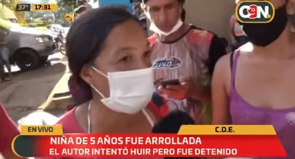 Niña de cinco años sufre arrollamiento y está grave