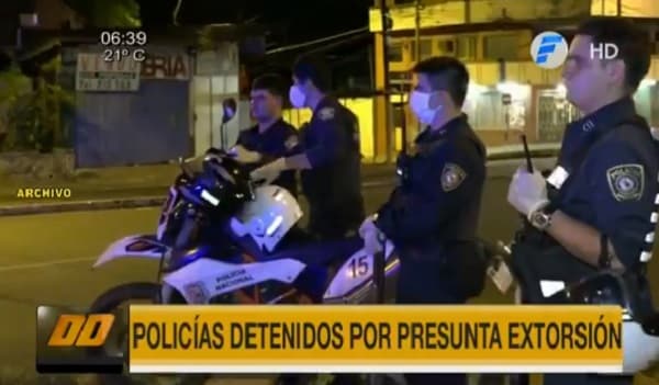 Detienen a cuatro policías por caso de extorsión
