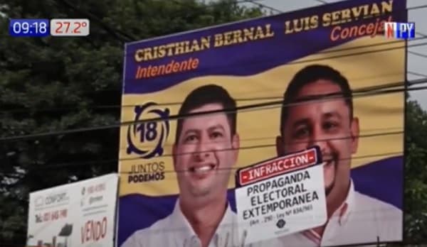 Fiscalía destruye propaganda electoral en Luque