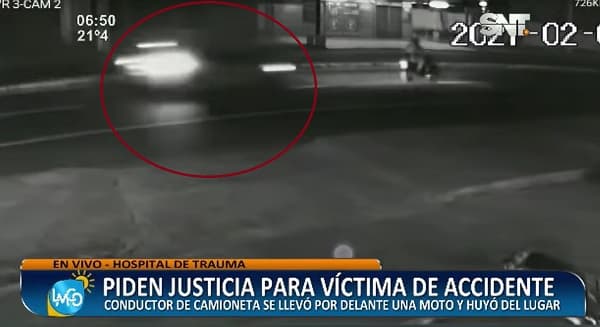 Buscan a conductor que atropelló a pareja en San Lorenzo