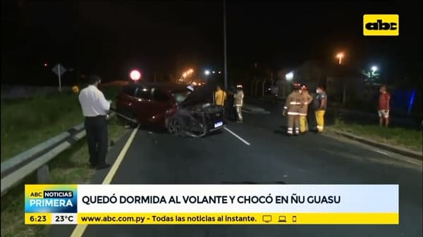 Conductora choca luego de quedarse dormida al volante
