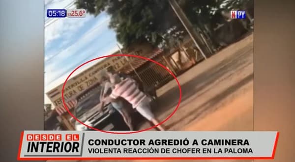 Conductor propina golpes con varilla a personal de la Caminera