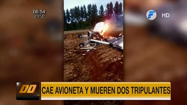 Desplome de avioneta deja dos fallecidos en el este