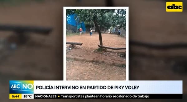 Policía interviene en partido de piki vóley por aglomeración