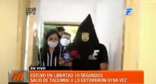 Insólito: Recluso sale de Tacumbú por un instante y vuelve a ser detenido