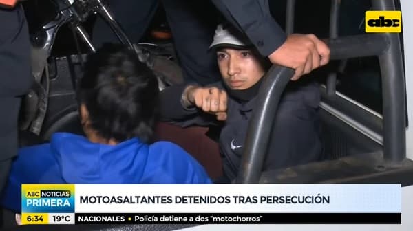 Detienen a motochorros tras cometer asalto