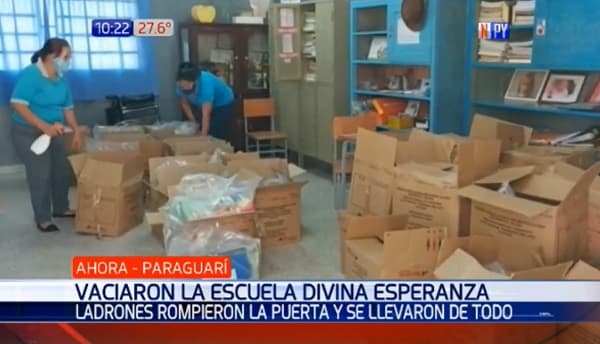 Delincuentes vacían escuela en Paraguarí
