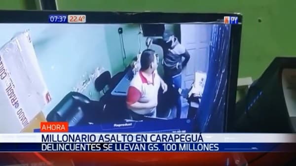 Desconocidos se alzan con G. 100 millones en Carapeguá