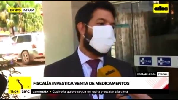Fiscal corrobora que medicamentos vendidos no llegaron al INERAM