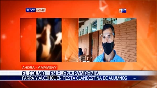 Alumnos disfrutan de fiesta clandestina de UPD en Pedro Juan