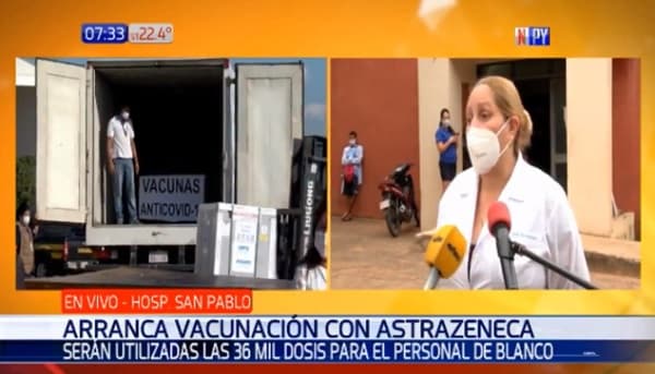 Arrancan vacunación con dosis de AstraZeneca a personal de blanco