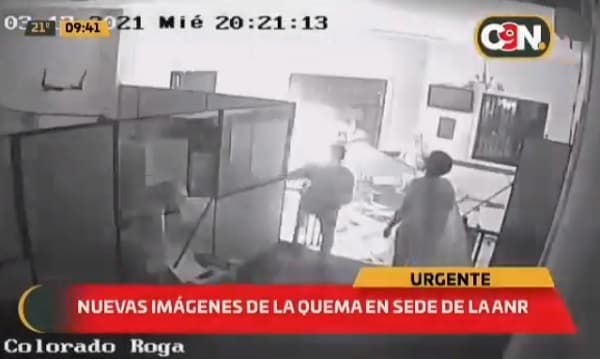 Revelan video de la quema a la sede de Colorado Róga