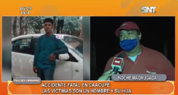 Padre e hija fallecen tras ser arrollados por bus en Caacupé
