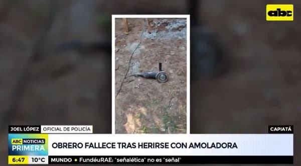 Obrero fallece tras sufrir corte con amoladora