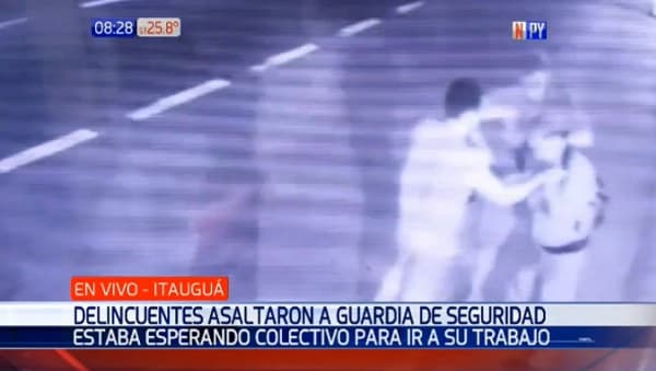 Asaltan a guardia mientras esperaba el bus en Itauguá