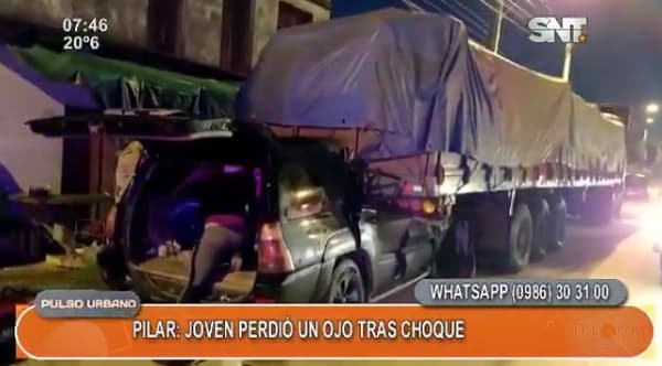 Joven pierde un ojo, tras protagonizar un choque