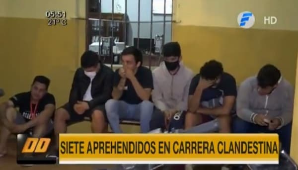 Desbaratan carrera clandestina en Itauguá y hay varios detenidos