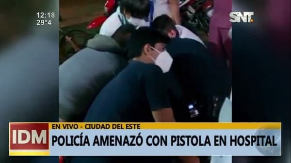 Suboficial amenaza con arma de fuego a personal de blanco en el este