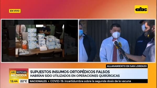 Allanan local denunciado por comercializar insumos médicos falsos