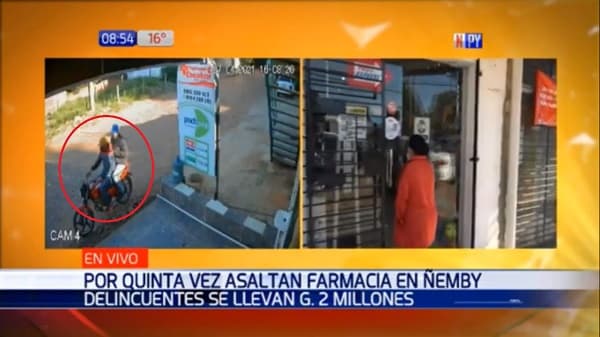 Asaltan por quinta vez una farmacia y se llevan G. 2 millones