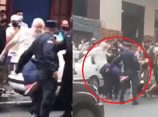 Payo se apodera de llave, golpea a policía y se instala debajo de camioneta  