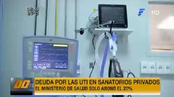 Sanatorios privados reclaman a Salud el pago de deuda por camas de terapia