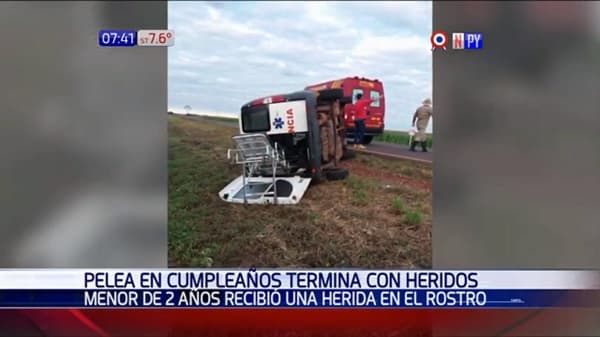 Heridos tras tiroteo en cumpleaños sufren accidente en ambulancia