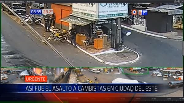 Cámaras captan asalto a cambistas en Ciudad del Este