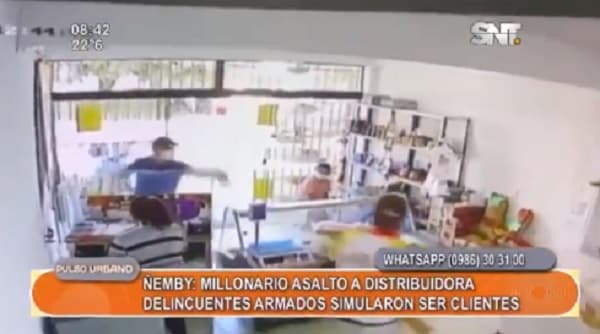 Delincuentes se llevan G. 7 millones en asalto a distribuidora