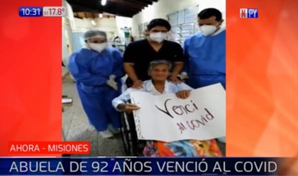 Mujer de 91 años vence al coronavirus en Misiones