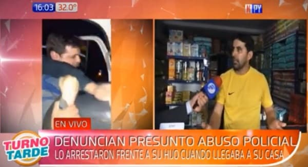 Hombre denuncia abuso policial en procedimiento