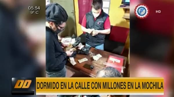 Hallan a cobrador de Seneté tendido en la calle con G. 17 millones en la mochila