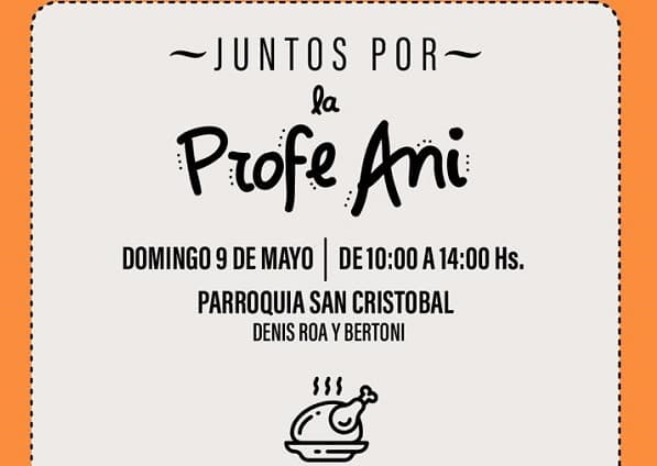 Invitan a comida solidaria a beneficio de paciente con cáncer