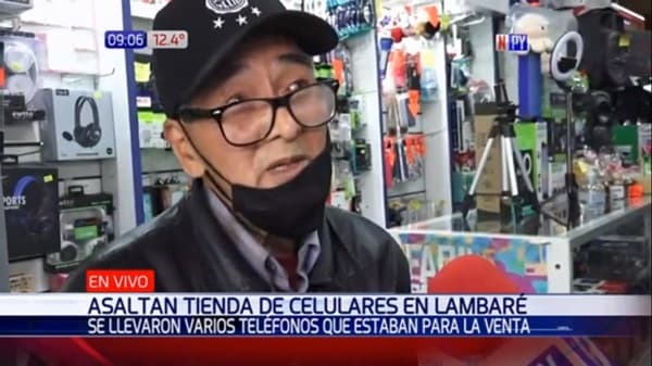Asaltan tienda de celulares en Lambaré y se llevan más de G. 4 millones