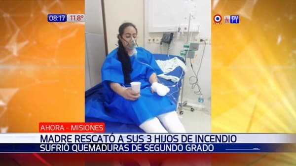 Madre sufre quemaduras luego de rescatar a sus tres hijos de incendio