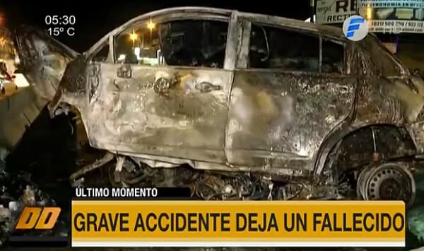 Conductor muere calcinado tras choque en Fernando