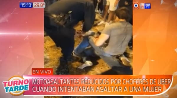 Conductores de Uber reducen a “motochorros” tras asalto