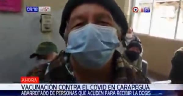 Copan vacunatorio de Carapeguá pese a la inclemencia del tiempo