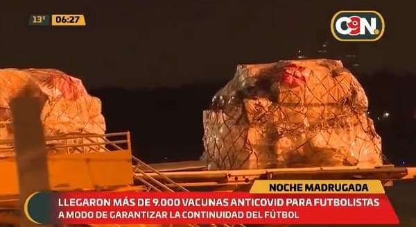 Arriba al país lote de 9.200 vacunas de la Conmebol para futbolistas