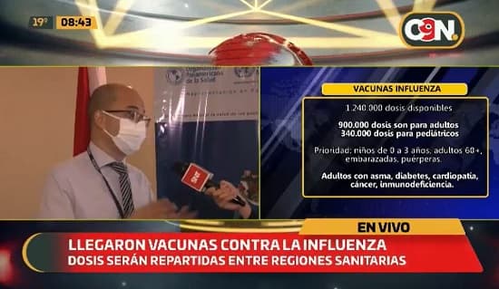 Llegan vacunas contra la influenza y confirman inicio de aplicación