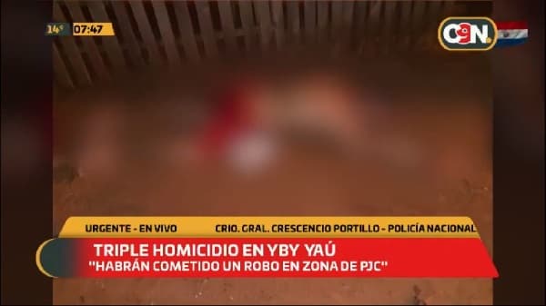 Hallan tres cadáveres con un cartel de advertencia en Yby Yaú