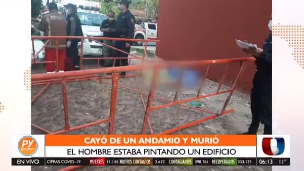 Obrero muere luego de caer de andamio