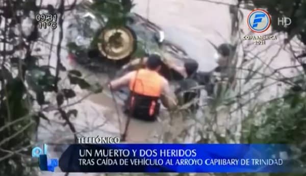 Conductor de plataforma de viaje cae a un arroyo y fallece ahogado