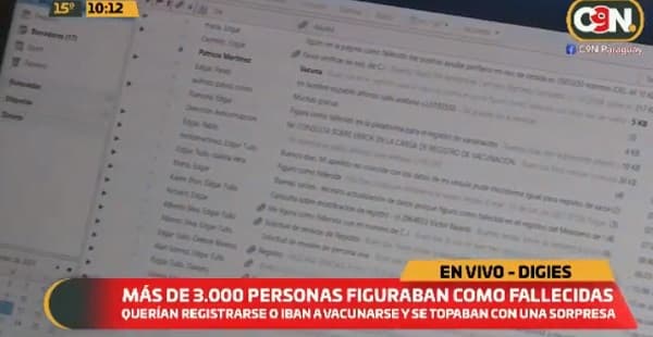 Más de 3.000 “fallecidos” en sistema del Ministerio de Salud